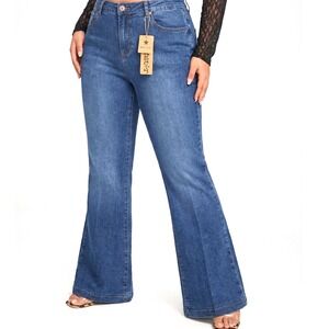 Jeanstar Bootcut Jeans Womens 16W Blue NEW Medium Wash Stretch Mid Rise FlareY2K